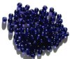 50 6mm Transparent Tanzanite Round Glass Beads